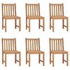 vidaXL Chaises de jardin lot de 6 avec coussins Bois de teck massif