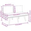 vidaXL Banc de jardin avec coussins 115 cm Bois solide d'acacia