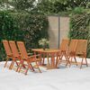 vidaXL Chaises de jardin pliables lot de 6 Bois d'eucalyptus massif