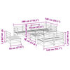 vidaXL Salon de jardin 9 pcs bois de pin massif