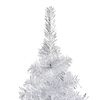 vidaXL Sapin de No&euml;l artificiel pr&eacute;-&eacute;clair&eacute;/support argent&eacute; 150 cm PET