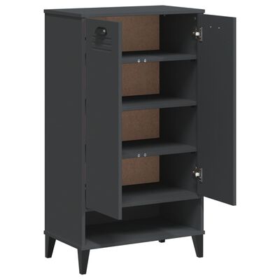 vidaXL Armoire à chaussures VIKEN gris anthracite bois d'ingénierie