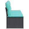 vidaXL Canapé de jardin avec coussins 4 places noir résine tressée