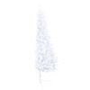 vidaXL Sapin de Noël artificiel pré-éclairé moitié/support blanc 120cm