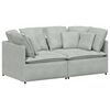 vidaXL Canap&eacute; modulaire avec coussins en velours gris fonc&eacute;