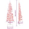vidaXL Demi sapin de No&euml;l artificiel mince avec support Rose 120 cm