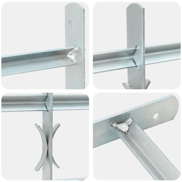 vidaXL Grille r&eacute;glable de s&eacute;curit&eacute; de fen&ecirc;tres et 3 barres 700-1050 mm