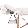 vidaXL Table de massage pliable et tabouret 10 cm d'épaisseur Blanc