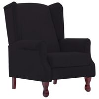 vidaXL Fauteuil inclinable noir tissu