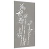 vidaXL D&eacute;coration murale jardin 105x55 cm acier corten design bambou