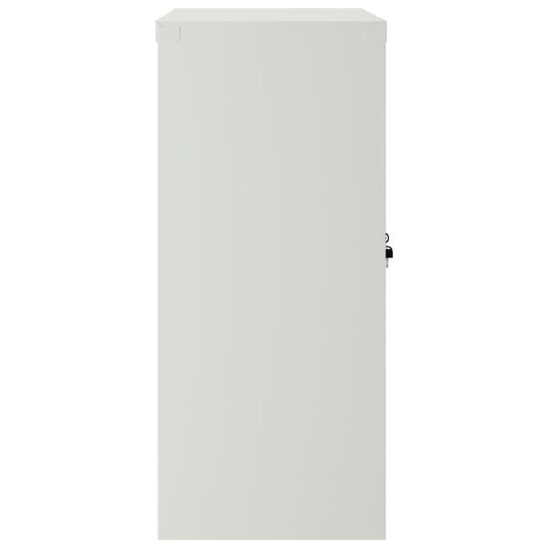 vidaXL Armoire de bureau avec 2 portes Gris 90 cm Acier