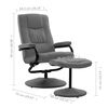 vidaXL Fauteuil inclinable avec repose-pieds gris clair tissu