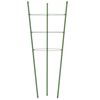 vidaXL Supports pour plantes de jardin 3 anneaux 5pcs Vert 60 cm Acier