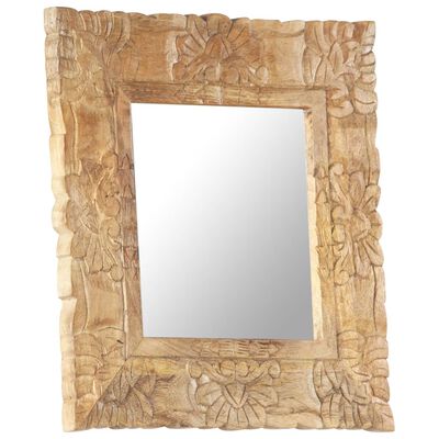 vidaXL Miroir 50x50 cm Bois de manguier massif