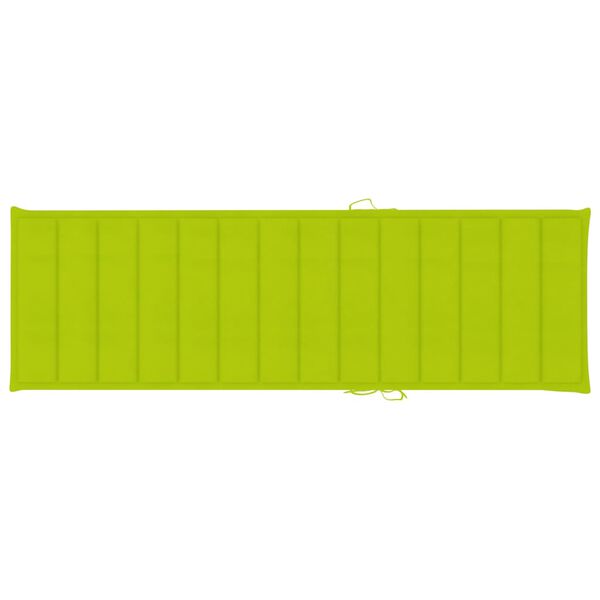 vidaXL Chaise longue de jardin avec coussin Bois d'acacia solide