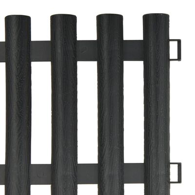 vidaXL Bordures de pelouse 17 pcs anthracite 1000 cm polypropylène