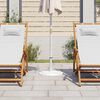 vidaXL Socle de parasol Blanc 45x45x30 cm Fonte