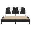 vidaXL Cadre de lit Viana sans matelas noir et blanc 137x190 cm similicuir