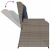 vidaXL Banc de jardin avec coussin Gris Poly rotin