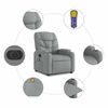 vidaXL Fauteuil inclinable de massage &eacute;lectrique gris clair tissu