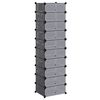 vidaXL Armoire &agrave; chaussures avec 10 compartiments Noir