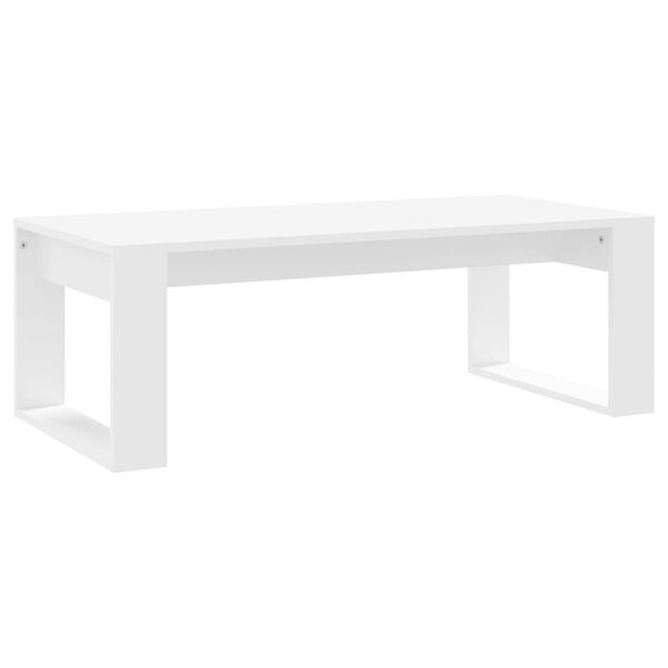 vidaXL Table basse blanc 102x50x35 cm bois d'ing&eacute;nierie