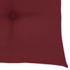 vidaXL Chaise &agrave; bascule avec coussin rouge bordeaux Bois de teck