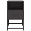 vidaXL Table de chevet noir 36x39x60,5 cm acier