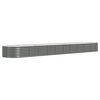 vidaXL Lit sur&eacute;lev&eacute; de jardin Acier galvanis&eacute; 440x80x36 cm gris