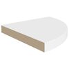 vidaXL &Eacute;tag&egrave;re d'angle flottante Blanc 35x35x3,8 cm MDF