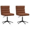 vidaXL Chaises &agrave; manger lot de 2 marron similicuir
