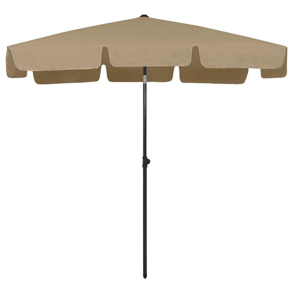 vidaXL Parasol de plage taupe 200x125 cm