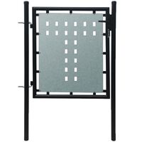 vidaXL Porte de clôture à porte unique acier galvanisé 0,99 x 0,75 cm
