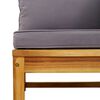 vidaXL Salon de jardin 6 pcs avec coussins bois d'acacia solide