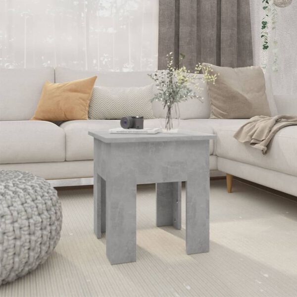 vidaXL Table basse gris béton 40x40x42 cm bois d'ingénierie