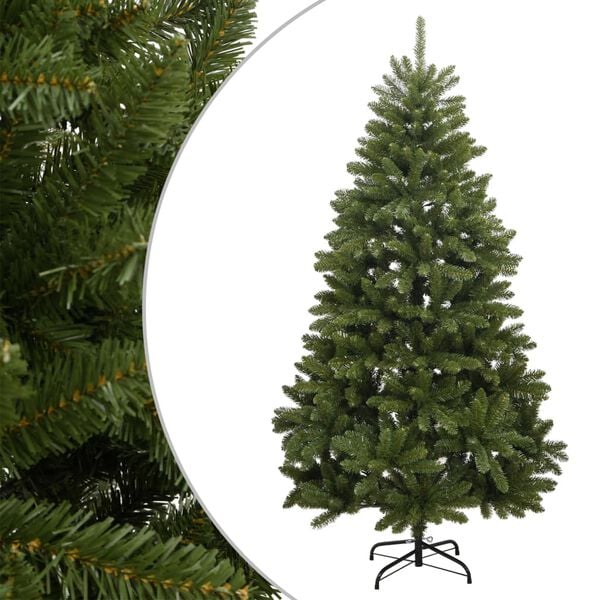 vidaXL Sapin de Noël artificiel à charnières avec support vert 180 cm