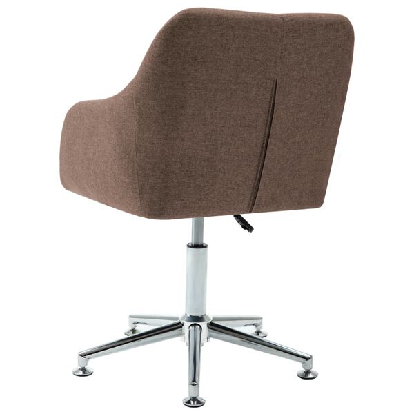 vidaXL Chaise pivotante &agrave; manger marron tissu