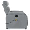 vidaXL Fauteuil de massage inclinable gris clair tissu