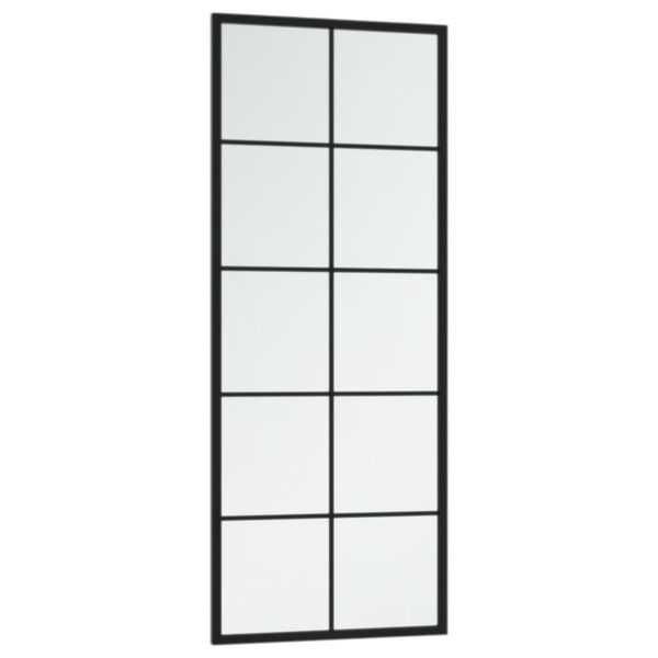 vidaXL Miroir mural noir 100x40 cm m&eacute;tal