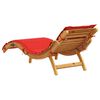 vidaXL Chaises longues avec coussins lot de 2 rouge bois massif acacia