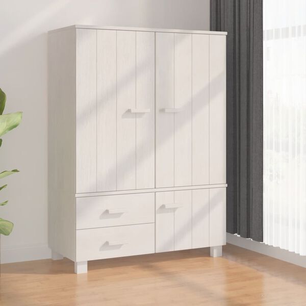 vidaXL Garde-robe HAMAR Blanc 99x45x137 cm Bois massif de pin
