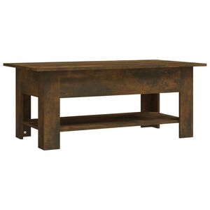 vidaXL Table basse ch&ecirc;ne fum&eacute; 102x55x42 cm bois d'ing&eacute;nierie