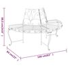 vidaXL Banc demi-circulaire tour d'arbre Ø160 cm Noir Acier