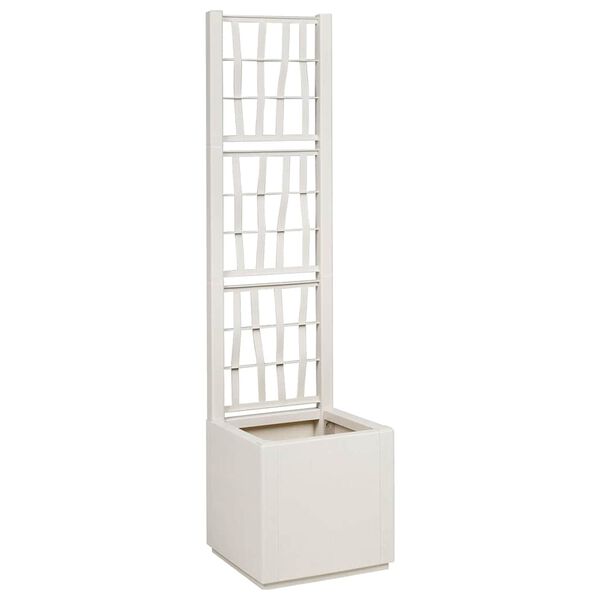 vidaXL Cache-pot de jardin Blanc 36 x 36 x 140 cm Polypropylène