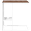vidaXL Table d'appoint Blanc 55x36x59,5 cm Bois d'ing&eacute;nierie