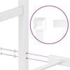 vidaXL Cadre de lit m&eacute;tal sans matelas et pied de lit blanc 100x200 cm
