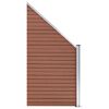 vidaXL Panneau de clôture WPC 95x(105-180) cm Marron