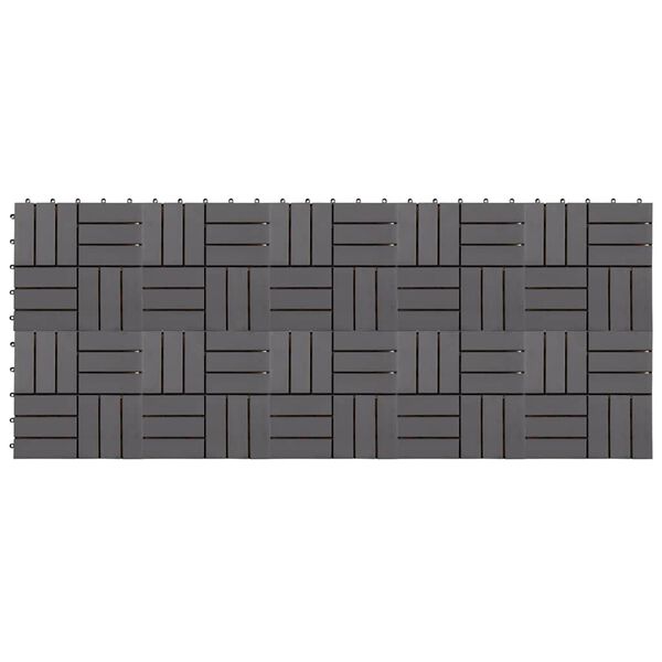 vidaXL Carreaux de terrasse 10pcs Délavage gris 30x30 cm Acacia solide