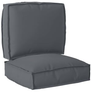 vidaXL Set de coussins de palette 2 pcs Anthracite Tissu Oxford
