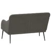vidaXL Banc Gris foncé 110x76x80 cm Velours